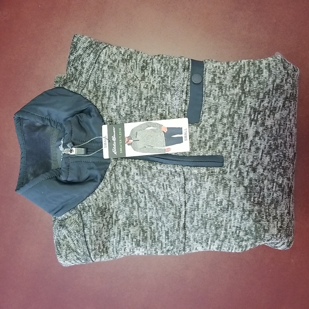 1/4 zip fleece pullover sweater